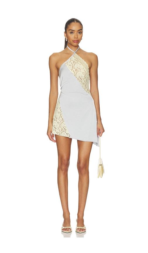 lioness amore mini dress in grey.
