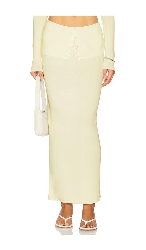 lioness amour maxi skirt in lemon.