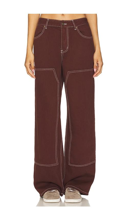 lioness anchor jeans in cognac.