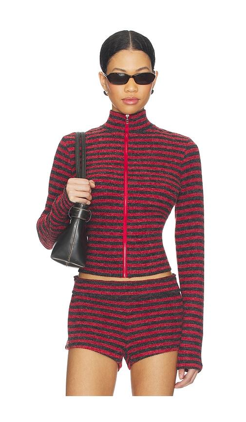 lioness apex jacket in red,black.