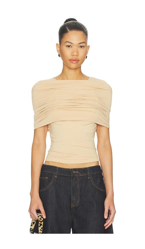 lioness bella vita top in beige.