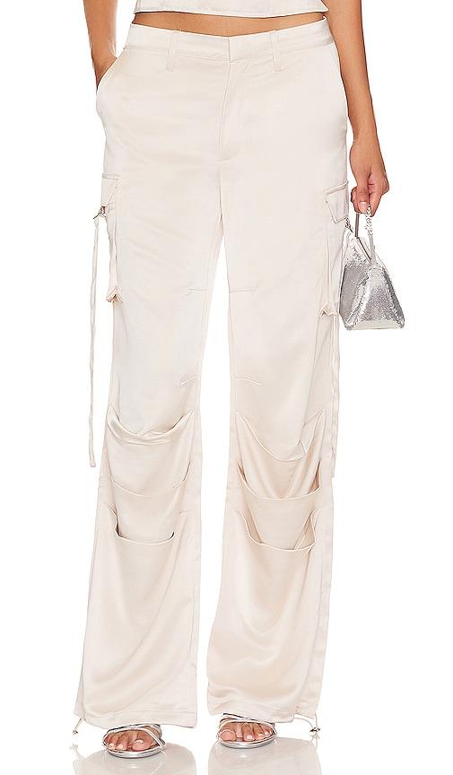 lioness butterfly cargo pant in cream.