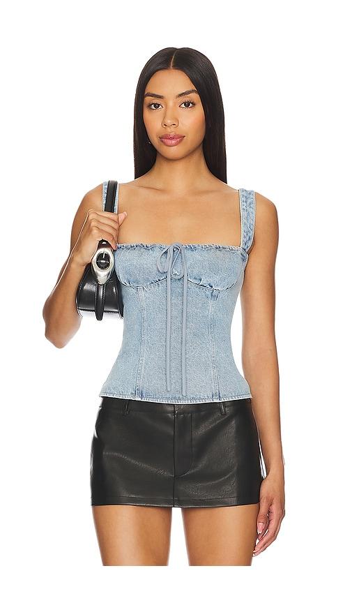lioness daydream corset in denim-light.