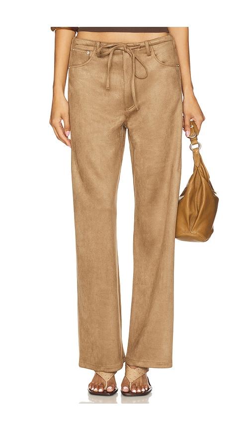 lioness dusty pant in brown.