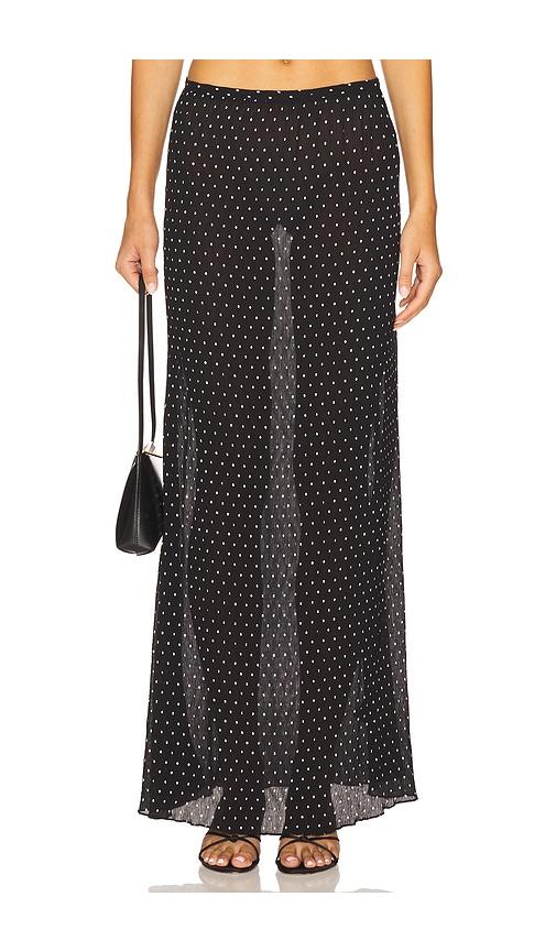lioness ford maxi skirt in black.