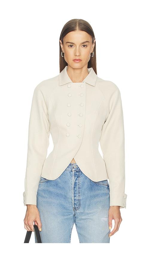 lioness form jacket in cream.