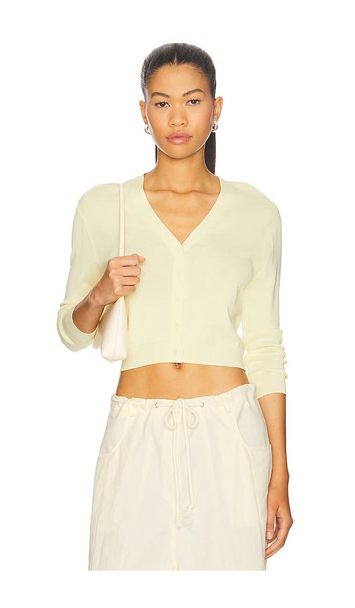 lioness golden hour cardigan in lemon.