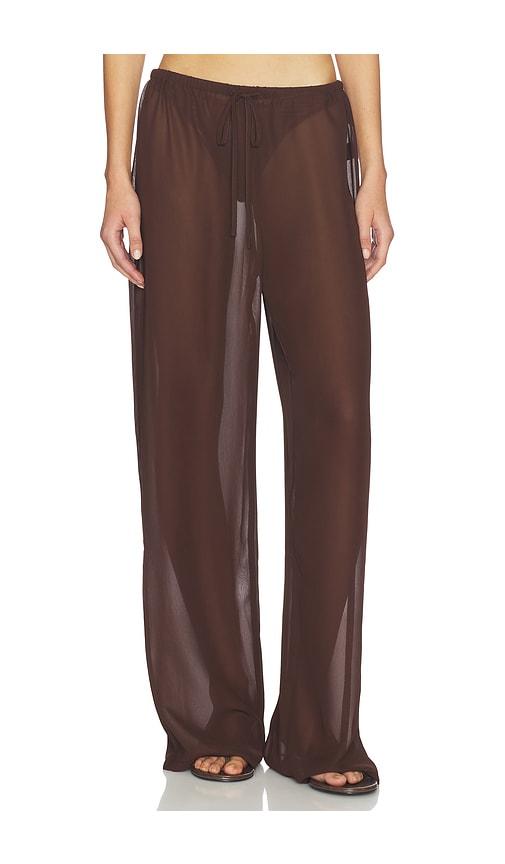 lioness haze pant in chocolate.