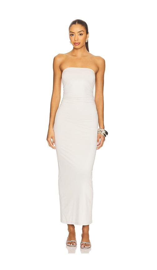 lioness heatwave maxi dress in white.