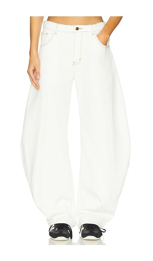 lioness horseshoe jeans in cream.