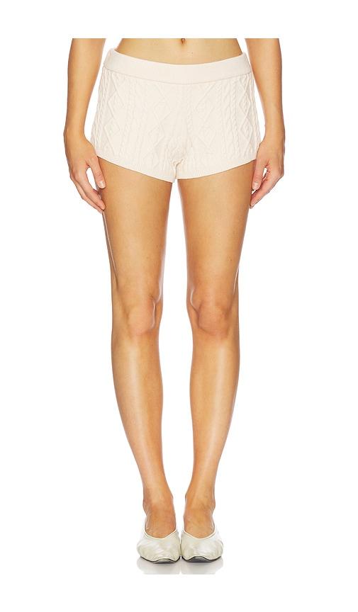 lioness housewife knit short in cream.
