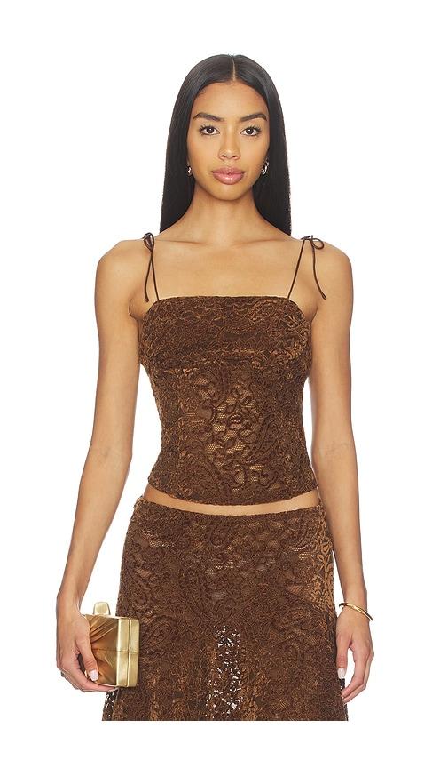lioness humphrey cami top in chocolate.