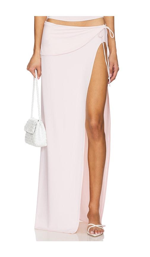 lioness juliette maxi skirt in blush.