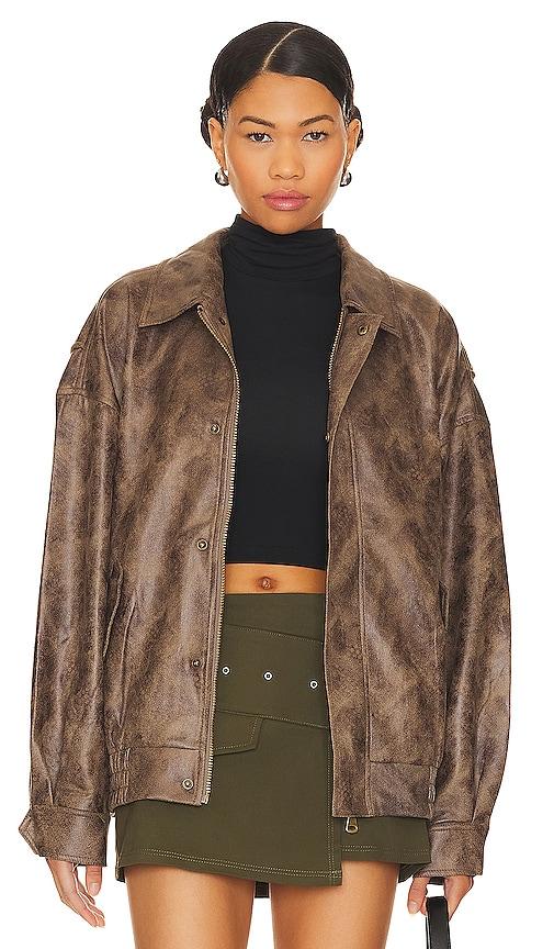 lioness kenny bomber in chocolate.