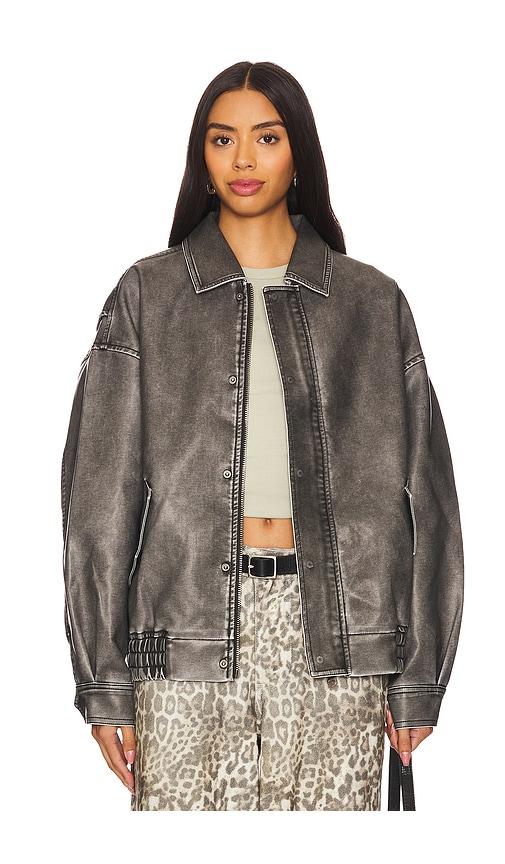 lioness kenny bomber jacket in slate.