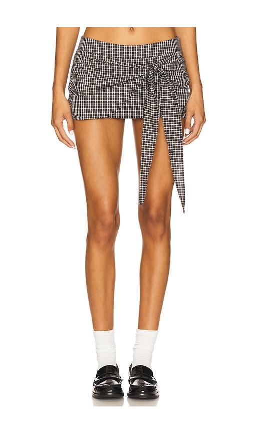 lioness kensington mini skort in black.
