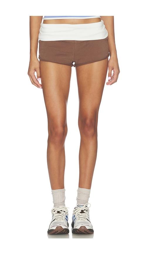 lioness leisure short in chocolate.