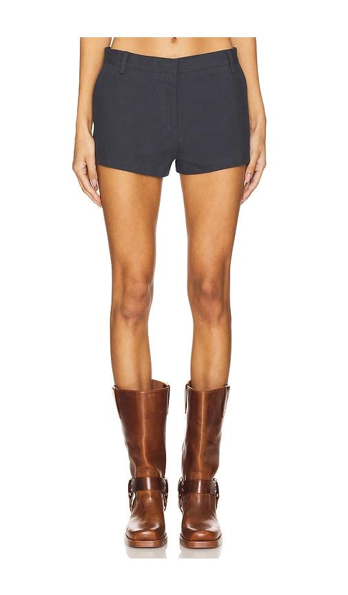 lioness leo short in navy.