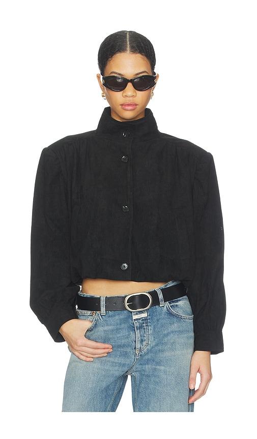 lioness luminous jacket in black.