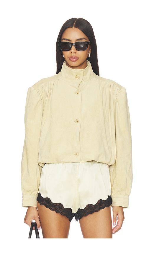 lioness luminous jacket in tan.