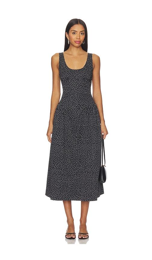 lioness luna rosa maxi dress in black.