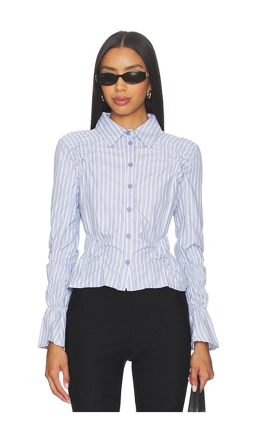 lioness manor shirt in baby blue.