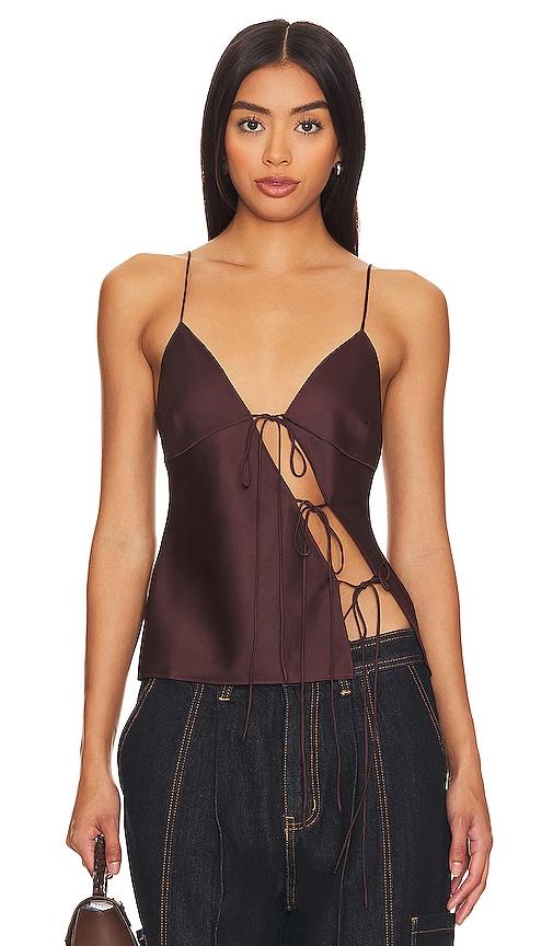 lioness mariah cami in wine.