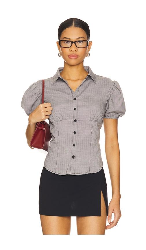 lioness mon cheri blouse in grey.
