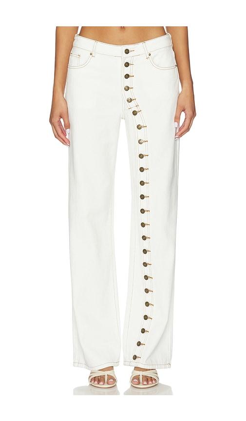lioness penny jean in white.