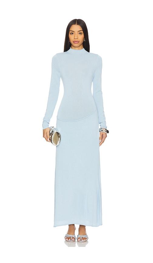 lioness resolution maxi dress in blue.