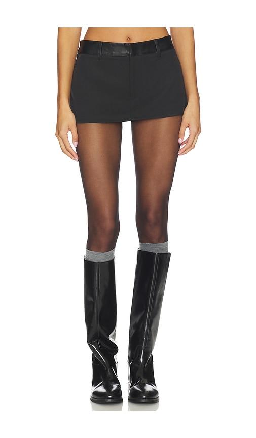 lioness rhode mini skirt in black.