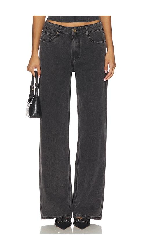 lioness rising jean in black.