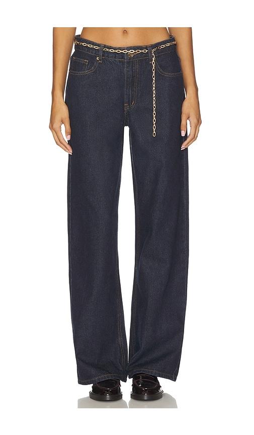 lioness rising jean in blue.