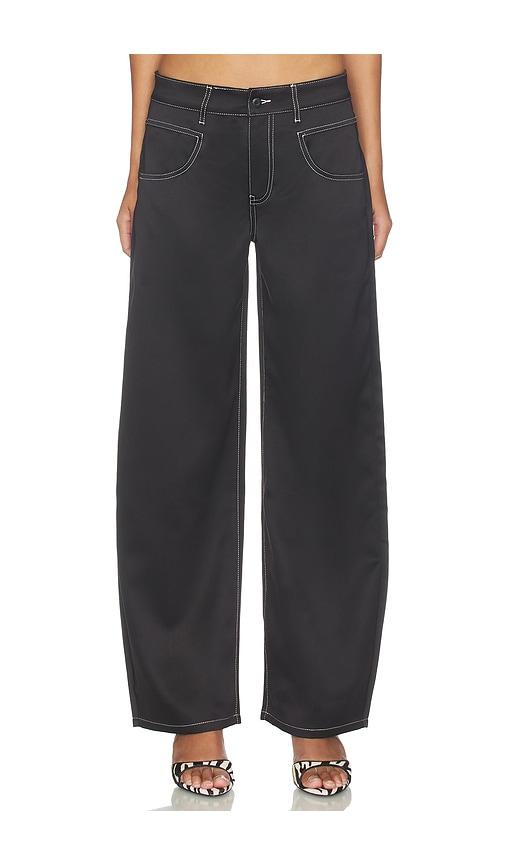 lioness serenity satin pant in black.