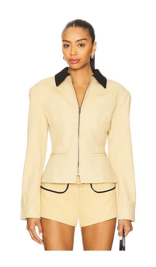lioness soho jacket in beige.