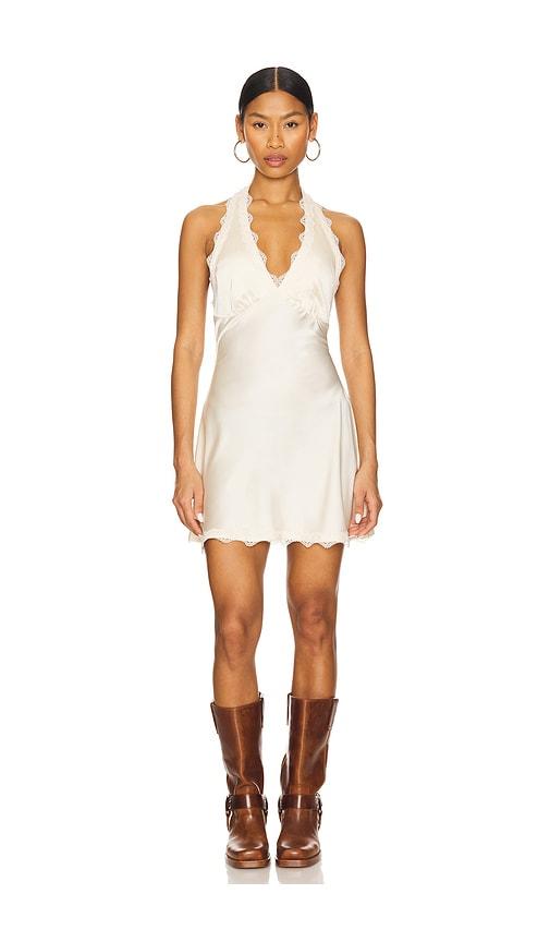 lioness stars align mini dress in cream.