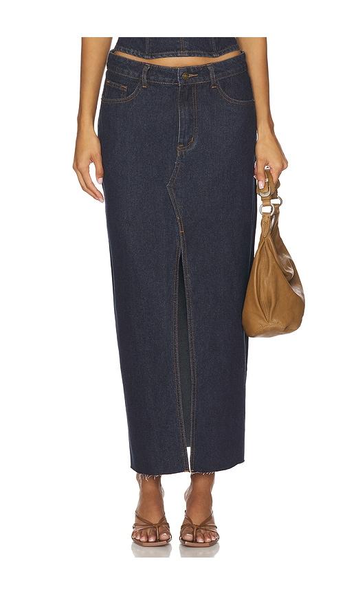 lioness super sweet maxi skirt in blue.