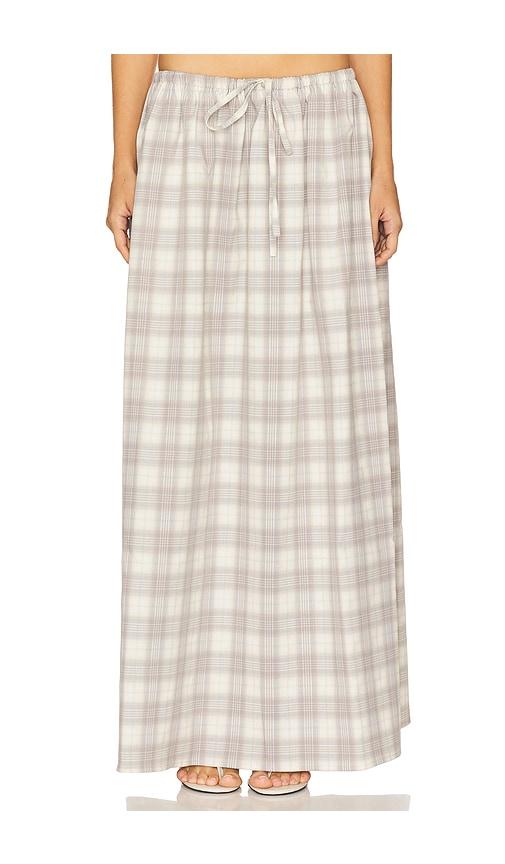 lioness sweet escape maxi skirt in grey.