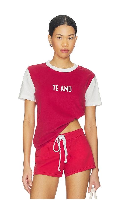 lioness te amo tee in red,white.
