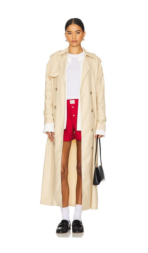lioness trencherous coat in beige.