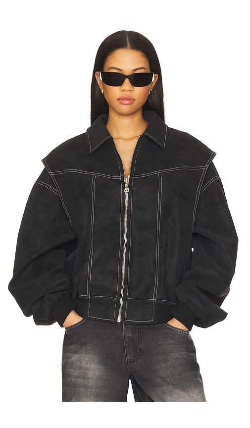 lioness vista bomber jacket in black.