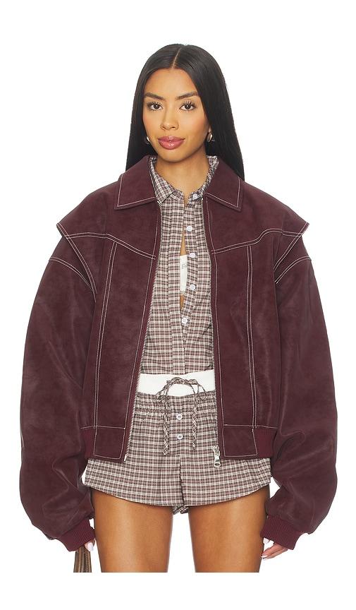 lioness vista bomber jacket in brown.