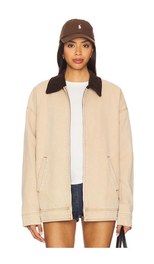 lioness workwear jacket in beige.