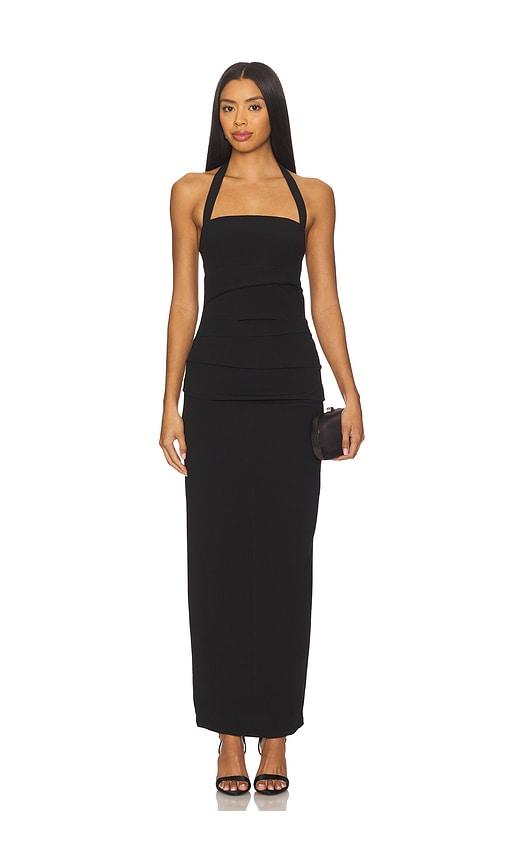 lioness x revolve 1999 maxi dress in black.