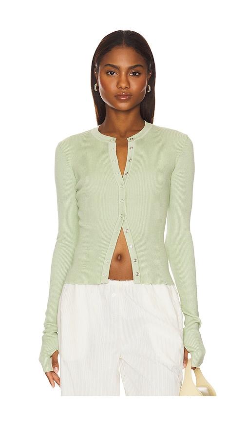 lioness x revolve ivy league top in sage.