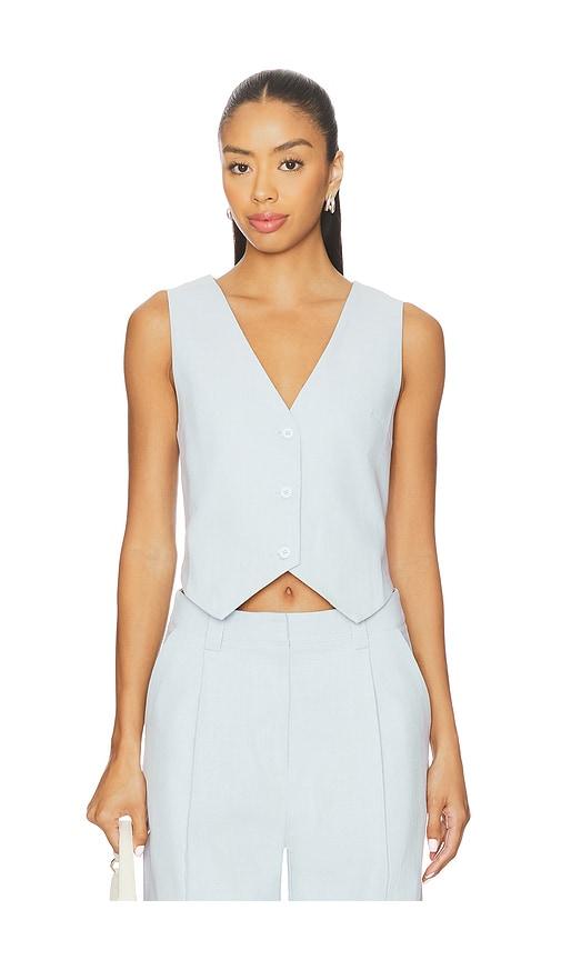 lioness x revolve leo vest in baby blue.