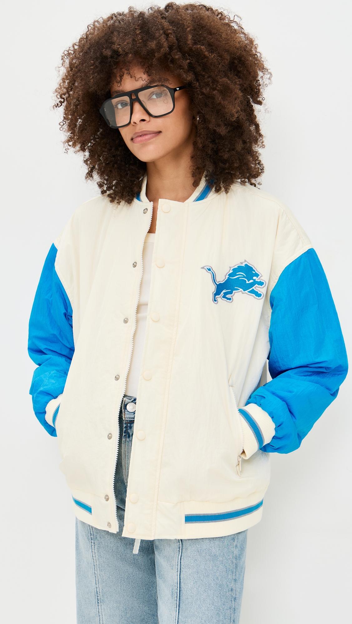 lions colorblock bomber jacket