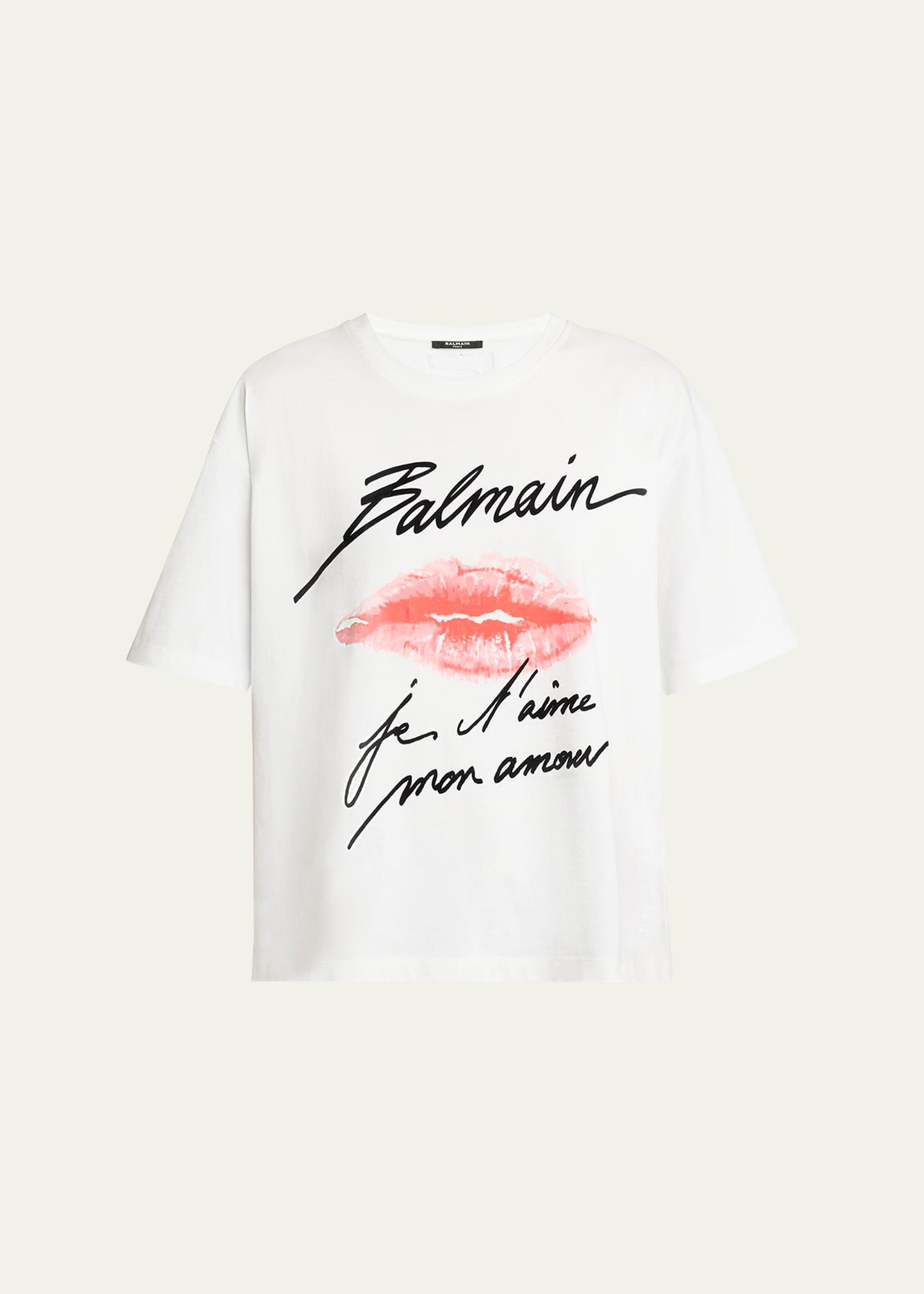 lip print logo t-shirt