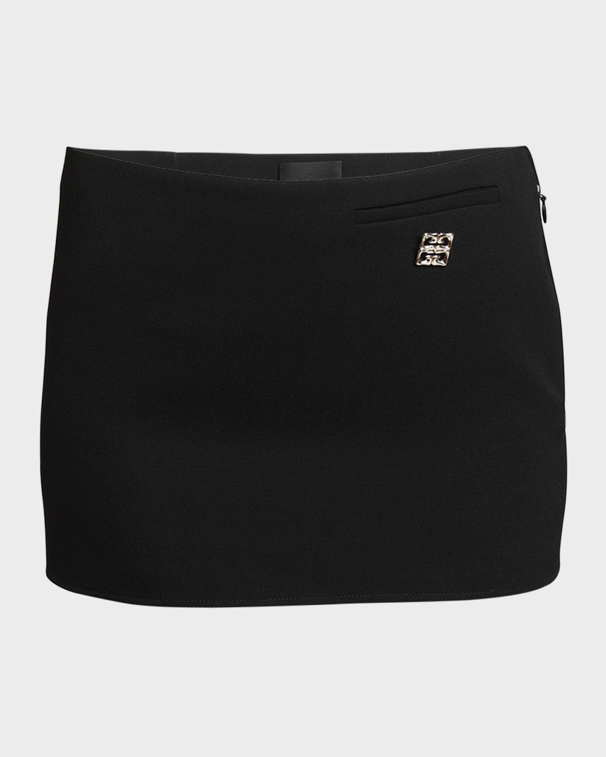 liquid 4g crepe mini skirt