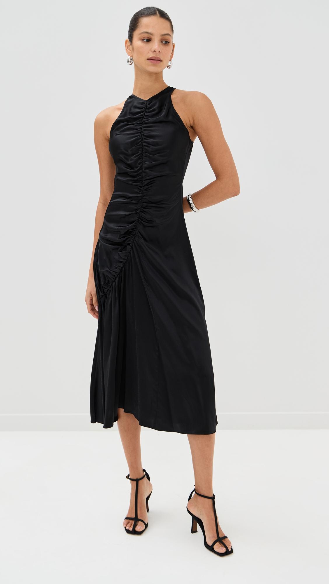 liquid gathered dress